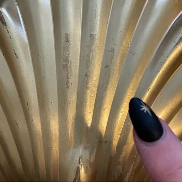 Brasscrafters American Family Large Vintage Brass Shell Serving Tray Gold - Picture 6 of 13